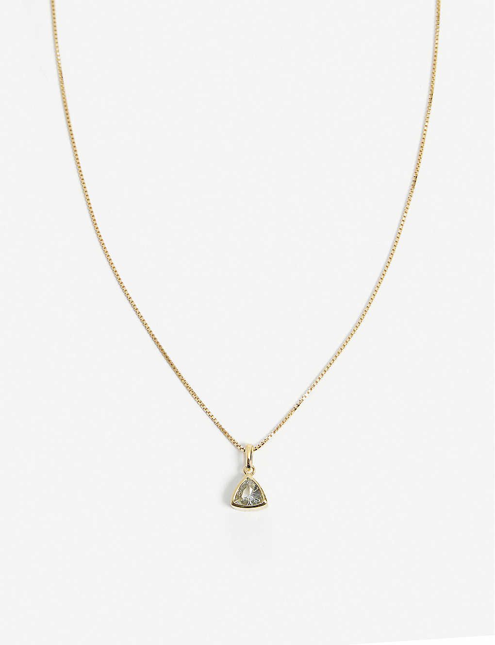 Aquamarine Charm 18k gold-plated necklace | Selfridges