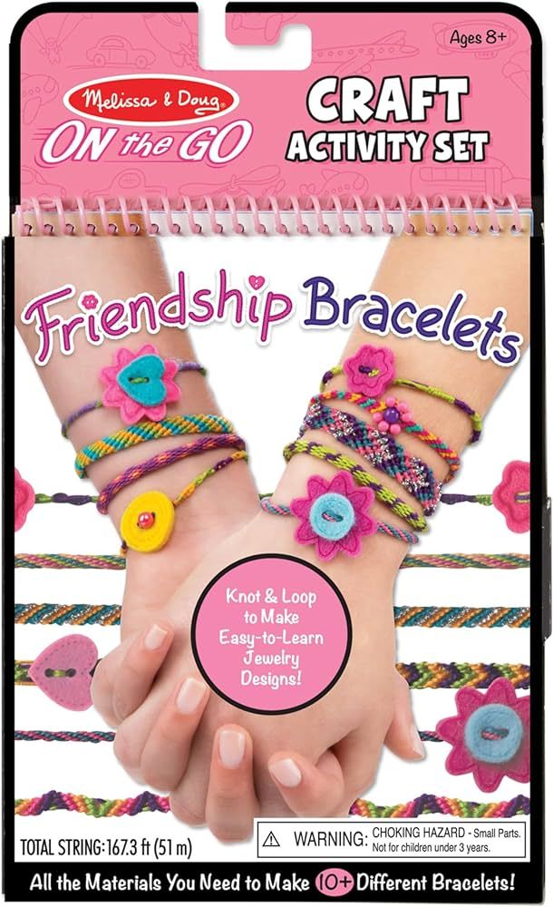 Melissa & Doug On the Go Friendship Bracelet Craft Set (Makes 10+ Bracelets) | Amazon (US)