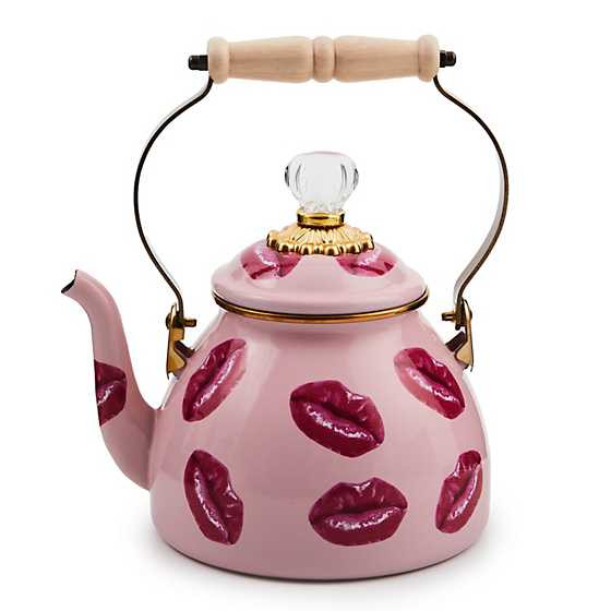 Kiss Me 2 Quart Tea Kettle | MacKenzie-Childs