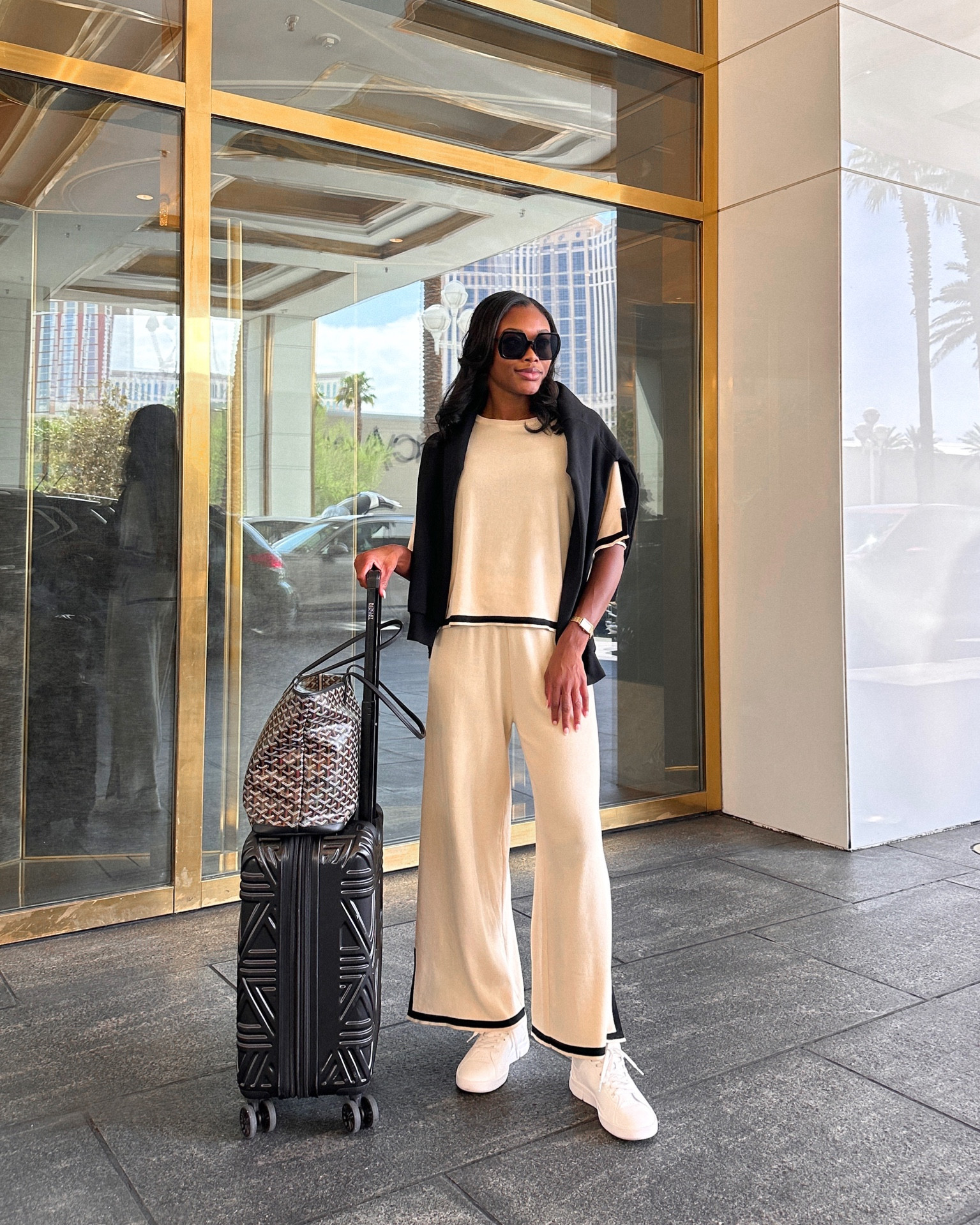 Travel outfit of the day! Love this comfy loungewear set under $50! Wearing a size small! Amazon style, matching set, beige set, white sneakers 

#LTKshoecrush #LTKunder50 #LTKtravel