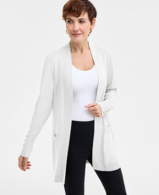 Women's Button-Sleeve Flyaway Cardigan, Exclusively at Macy's | Macy's