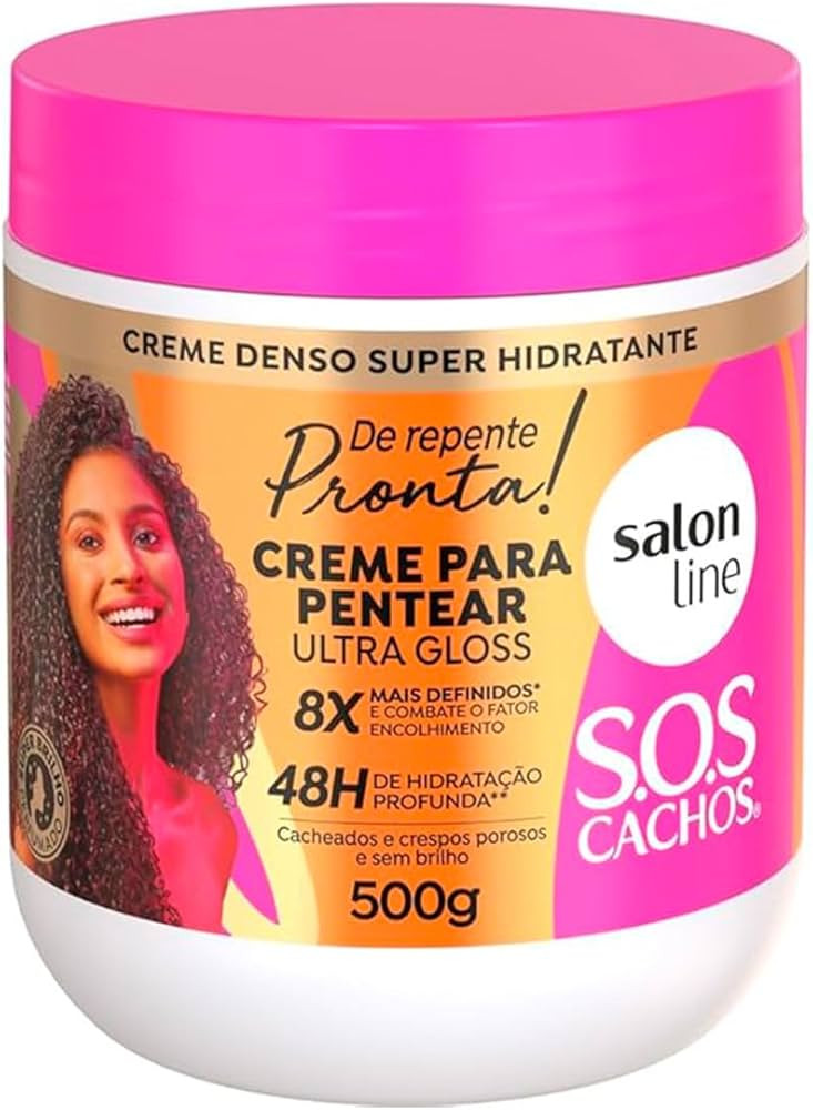 Salon Line, Creme para Pentear, SOS Cachos, De Repente Pronta, Vegano - Para Cabelos Cacheados e ... | Amazon (BR)