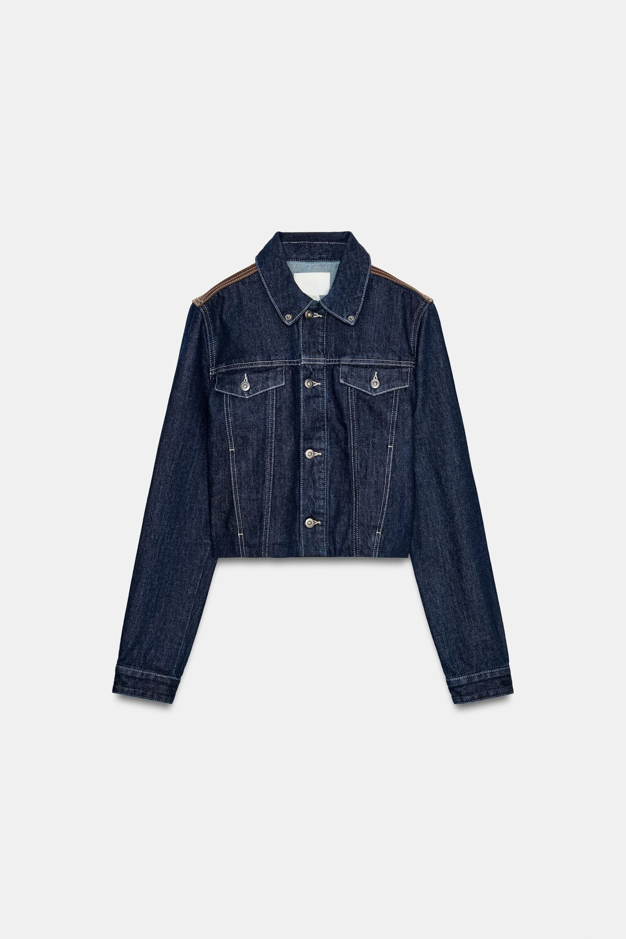 FAUX LEATHER DENIM EFFECT JACKET | Zara US