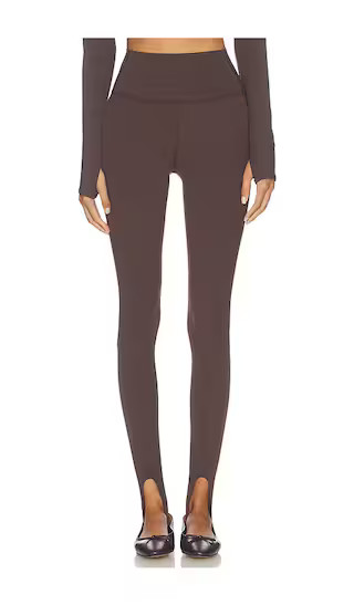 River High Waist Airweight Stirrup Legging in Dark Chocolate | Revolve Clothing (Global)