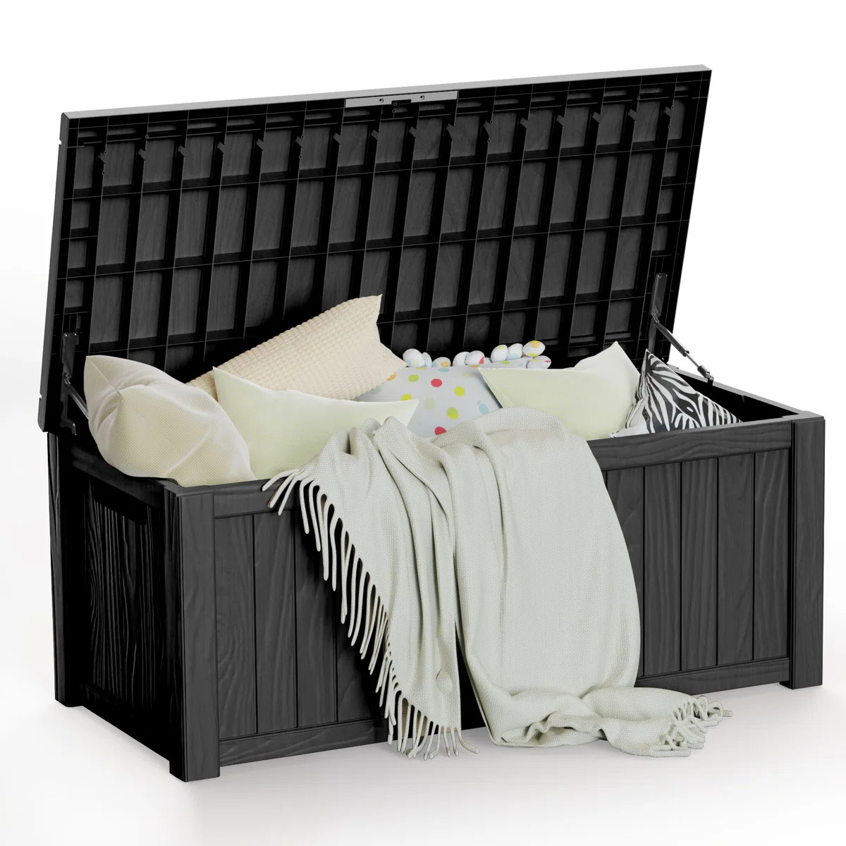 Decksplore 150 Gallons Water Resistant Resin Lockable Deck Box | Wayfair North America