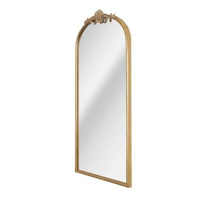 19.5" x 41" Arch Antique Ornate Metal Accent Wall Mirror Gold - Head West | Target