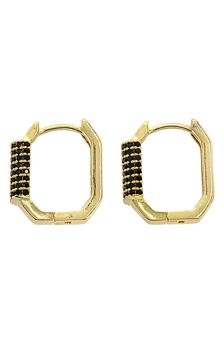 Panacea Crystal Pavé Geometric Hoop Earrings | Nordstrom | Nordstrom