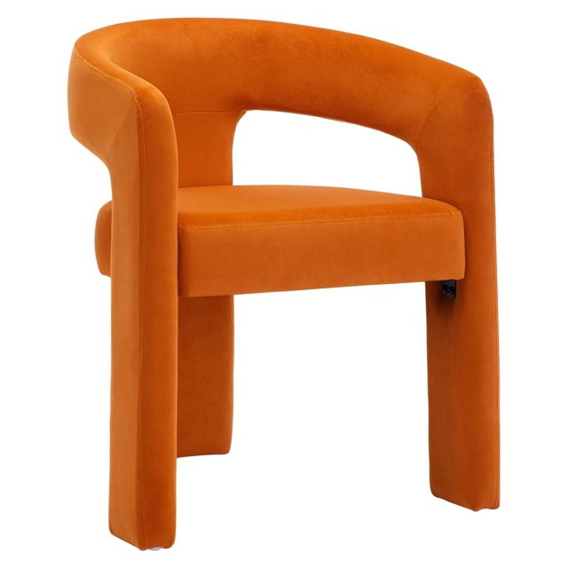 TiaGOC Velvet Fabric Upholstered Open-Back Dining Chair, Modern Kitchen Armchair for Dining Room,... | Walmart (US)