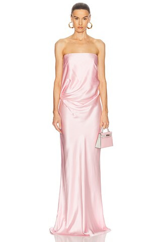 Draped Strapless Gown | FWRD 
