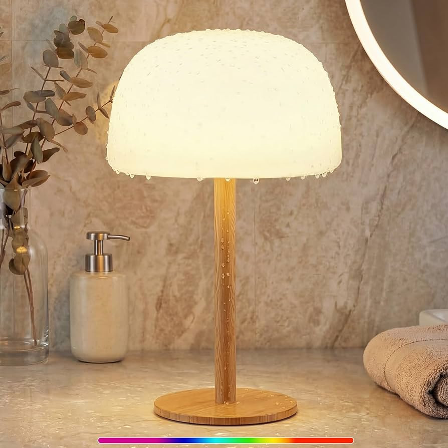 Waterproof Shower Lamp Cordless Lamp - 7500mAh Rechargeable Table Lamp, Bathroom Lamp, RGB 15 Col... | Amazon (US)