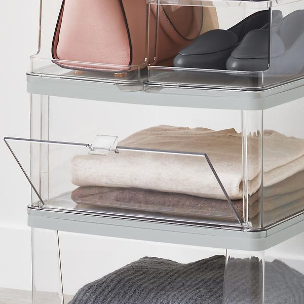 The Container Store Manhattan Modular Storage Drop-Front Bin with Lid | The Container Store