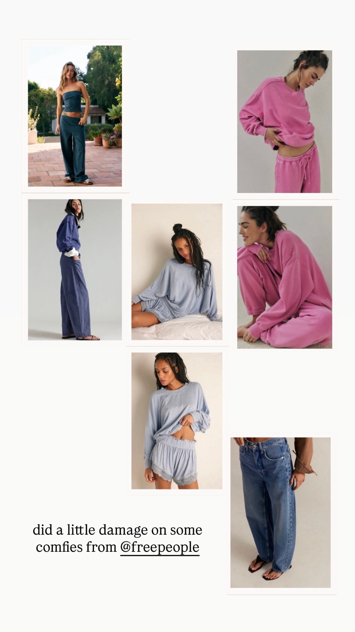 The comfiest lounge and everyday sets lately 🤍 from soft oversized sweat sets to relaxed wide-leg pants and cozy matching shorts, these are the pieces I keep reaching for as a busy mom running around but still wanting to feel put together. Perfect for school drop offs, working from home, errands, or slow mornings at home. I love neutral and soft color palettes that feel elevated but still effortless — comfy but cute always wins. Order everything in size Small, jeans in size 25

loungewear outfit ideas comfy mom outfits matching lounge sets casual everyday outfits work from home outfit ideas cozy chic style neutral aesthetic clothing wide leg lounge pants oversized sweatshirt set comfy airport outfit athleisure everyday wear mom style casual chic wardrobe soft lounge sets spring loungewear trends relaxed fit outfit comfy cute outfits minimal style fashion finds amazon fashion finds target style finds effortless everyday style

#LTKootd #LTKmomlife #LTKdayinmylife