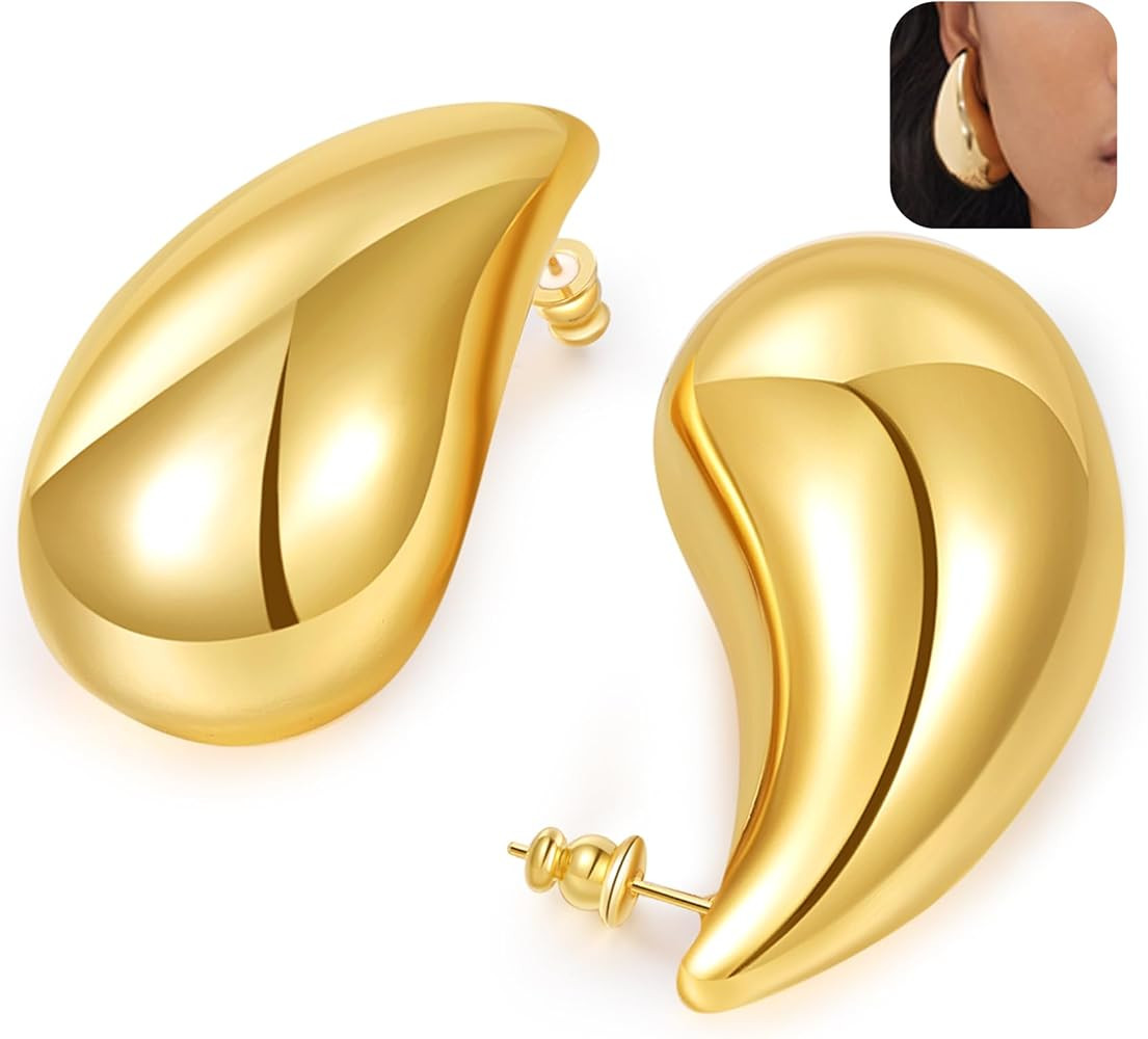 Senteria Earring Dupes For Women, Lightweight Teardrop Earrings,Hypoallergenic Gold Drop Earrings... | Amazon (US)
