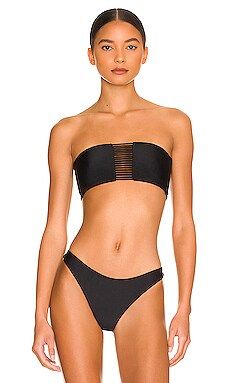 MIKOH Sunset 2 Bikini Top in Noir from Revolve.com | Revolve Clothing (Global)