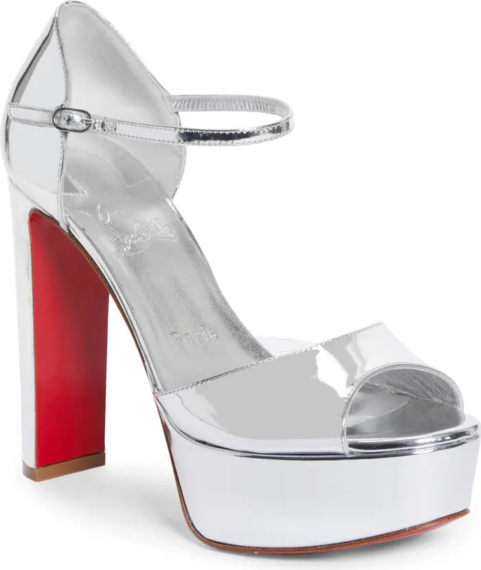 Sandaloo Metallic Peep-Toe Sandal (Women) | Nordstrom