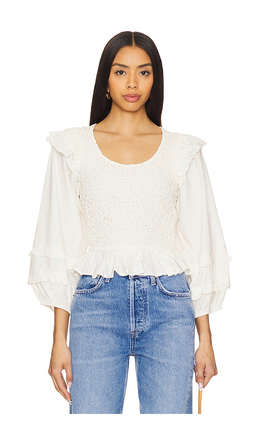 Veronika Blouse in Ivory | Revolve Clothing (Global)