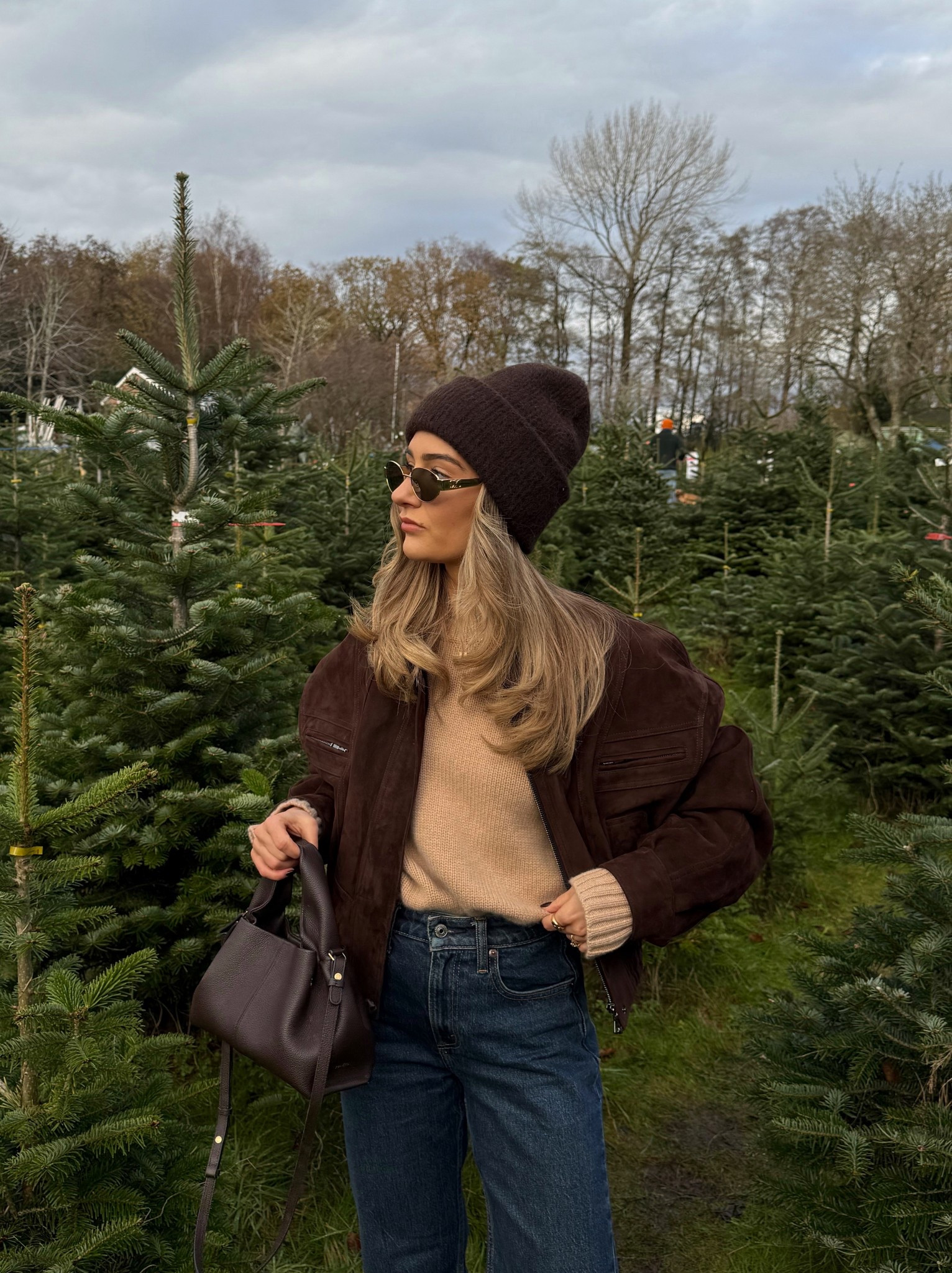 Abercrombie jeans w23, short length, curve love (I sized down)
Cos knit size XS 🤎