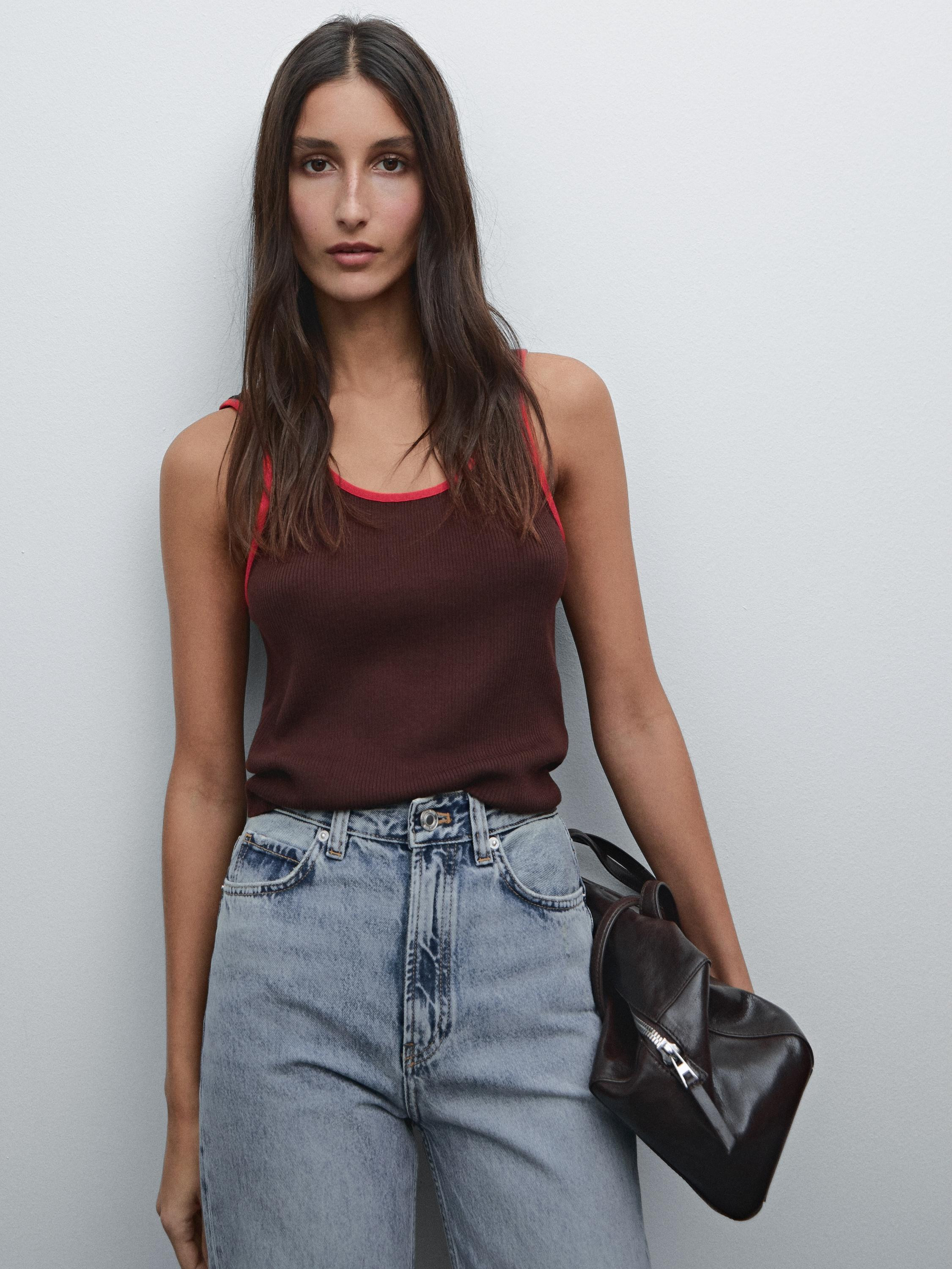 Knit top with contrast trims £49.95 | Massimo Dutti UK