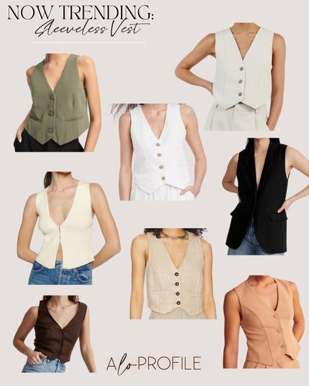 Sleeveless vests now trending! So chic & great for summer. // summer top, summer outfit, matching set, vest outfit

#LTKstyletip