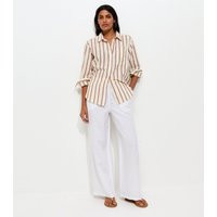 Women's White Pure Linen Wide Leg Trousers New Look | New Look (UK)
