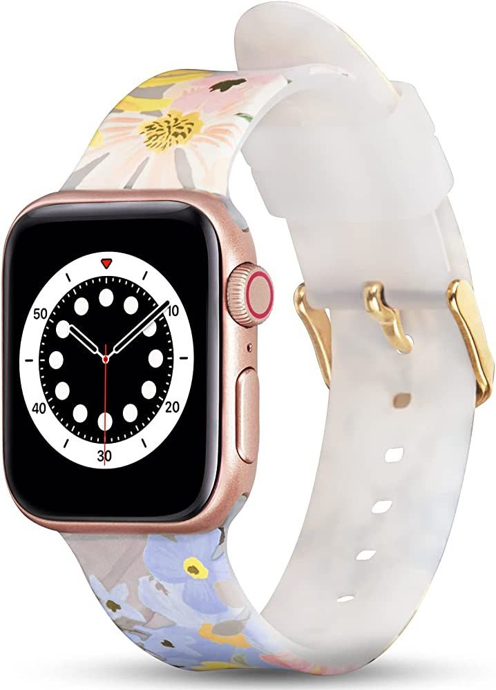 Rifle Paper Co. Apple Watch Band - 38mm 40mm 41mm - Marguerite - Metallic Gold Finish Clasp with ... | Amazon (US)