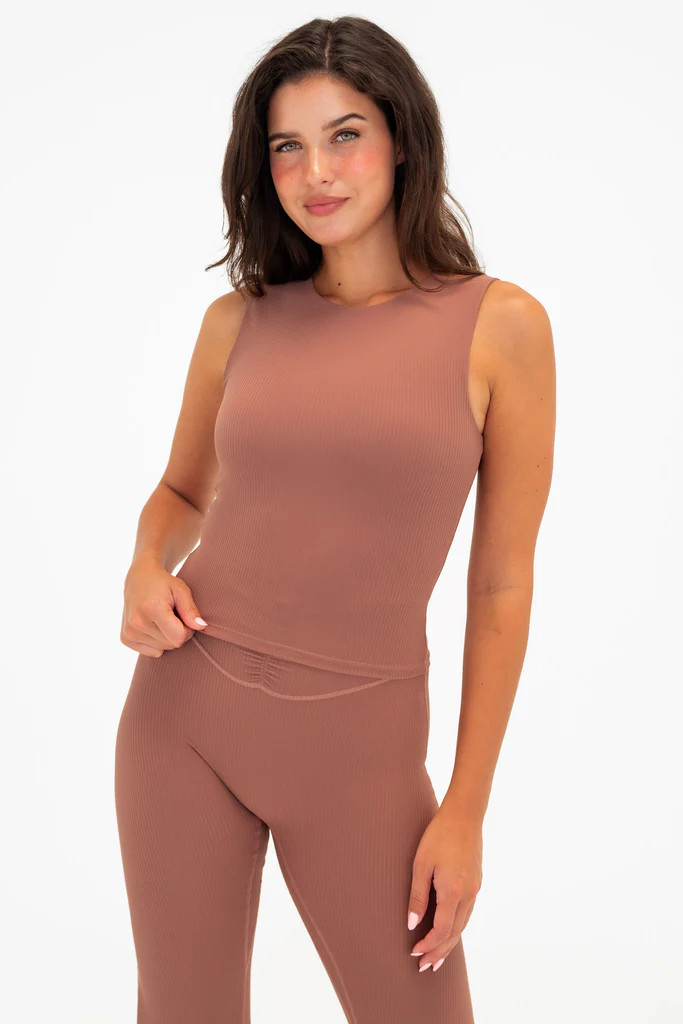 Cloud II™ Rib Crew Tank - Sepia | Vitality