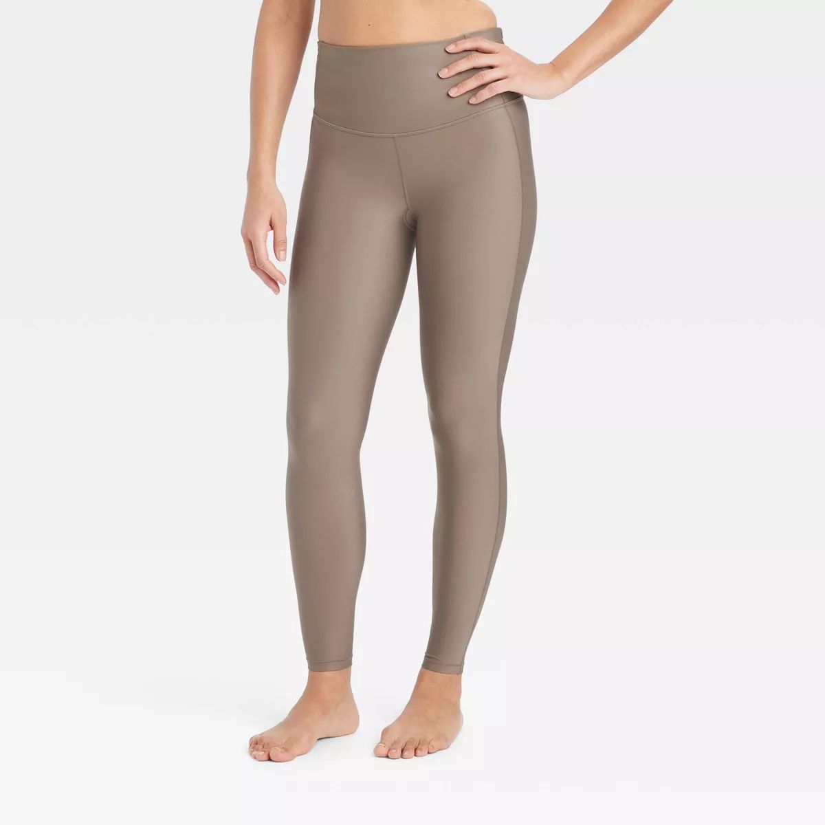 Women's Effortless Support High-Rise 7/8 Leggings - All In Motion™ Taupe S | Target