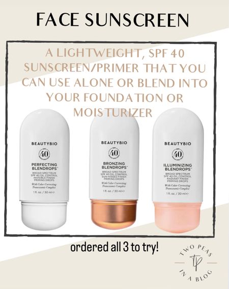 NEW! Ordered all 3 to try! A 40 SPF sunscreen/primer  
Perfecting 
Illuminizing
Bronzing

#LTKSeasonal #LTKbeauty #LTKfindsunder50