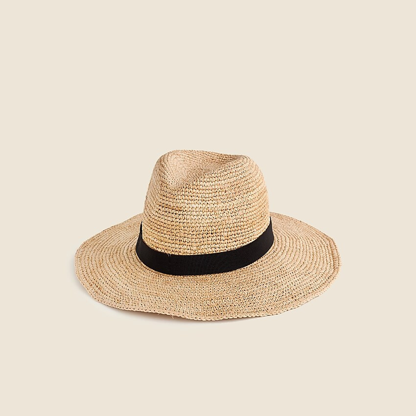 Wide-brim packable straw hat | J. Crew US