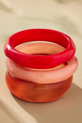 Round Bangle Bracelets, Set of 3 | Anthropologie (US)