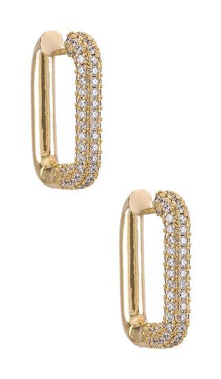 Cosmo Pave Hoop in Gold | Revolve Clothing (Global)