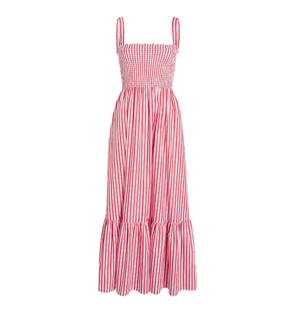 The Anjuli Nap Dress in Red Stripe | Over The Moon