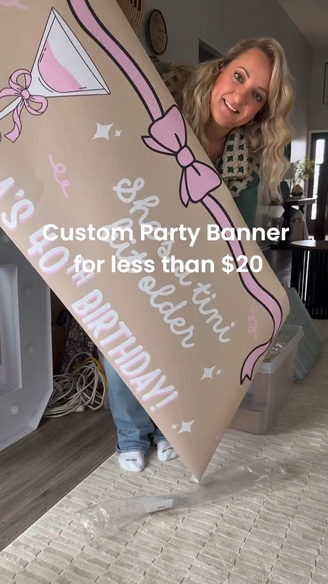 DIY Banner for less than $20

If you’ve ever paid $60+ for a hand-painted banner (or spent HOURS painting one yourself 🙋🏼‍♀️), this is your sign to save the time and the money.

Here’s how I make a custom party banner for under $20 in less than 10 minutes:

✨ Start by picking a printable banner template on Etsy.
– If needed, message the seller to resize it to 2x6 feet (or quickly resize it yourself in Canva).

✨ Upload the file into Canva and edit the wording however you want.

✨ Download it to your phone.

✨ Head to Walgreens Photo → Banners → upload from your camera roll.

✨ Add coupon code ALLMARCH for 50% off.

✨ Select same-day pickup and you’re done.

That’s it. Custom, oversized, party-perfect banner without the $60 price tag or paint-covered hands.

I’ve painted plenty myself… but when you want big impact without the time commitment? This is the way to go. 💕

#LTKspring #LTKOver40 #LTKmomlife