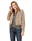 [BLANKNYC] womens Suede Moto Jacket, French Taupe, Small US | Amazon (US)
