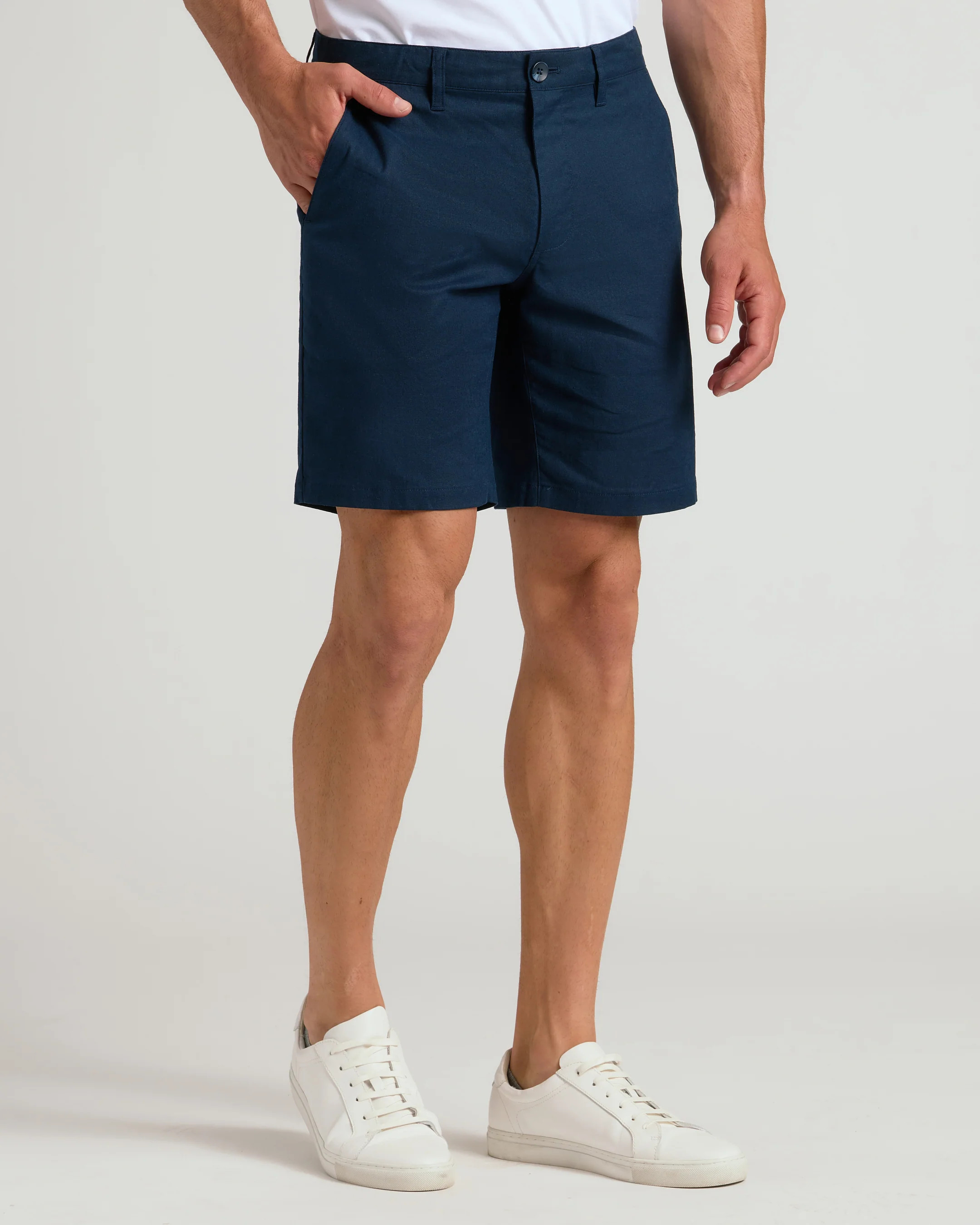 9" Navy Linen Shorts | True Classic