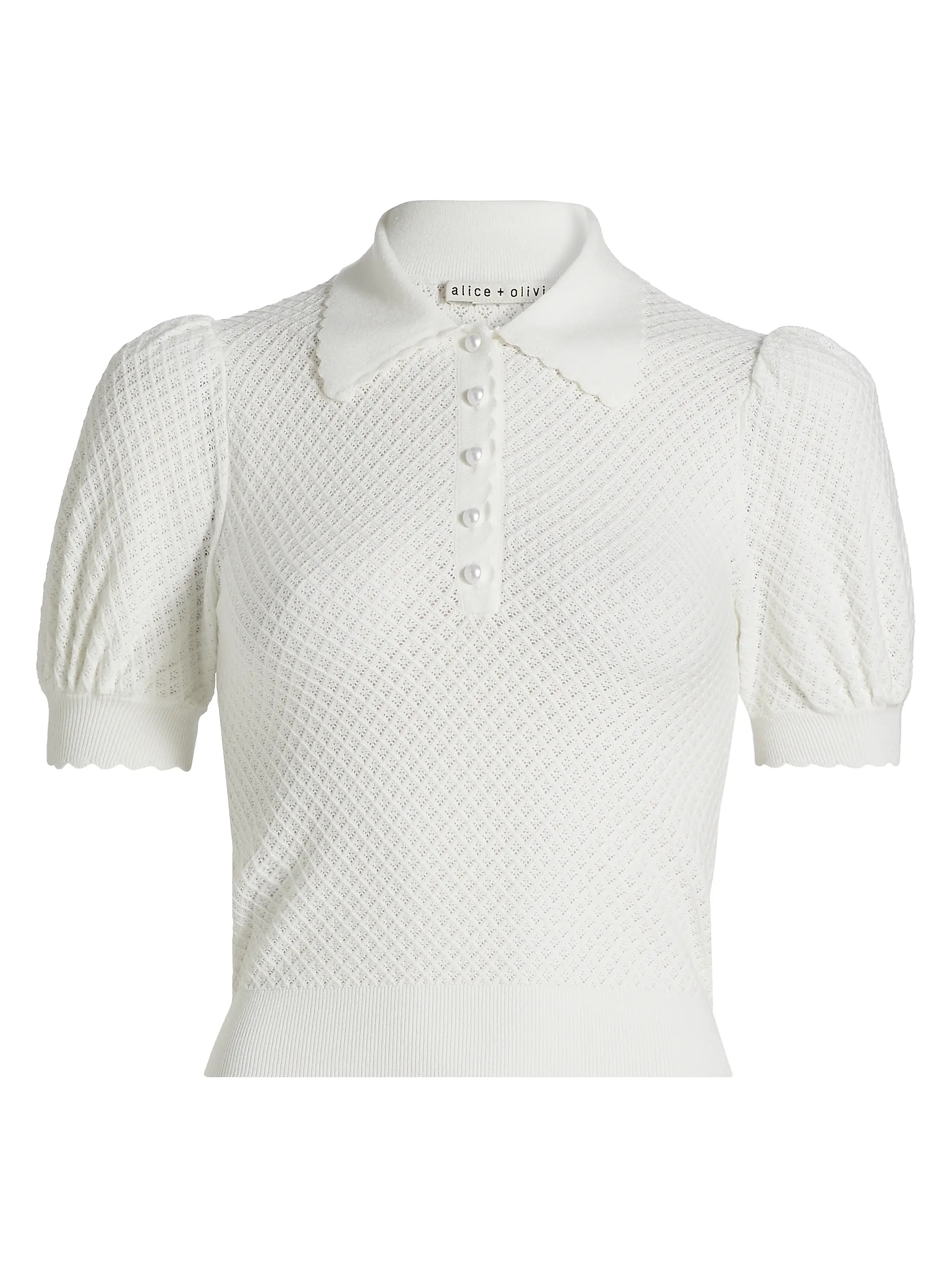 Ramona Pointelle Polo Shirt | Saks Fifth Avenue