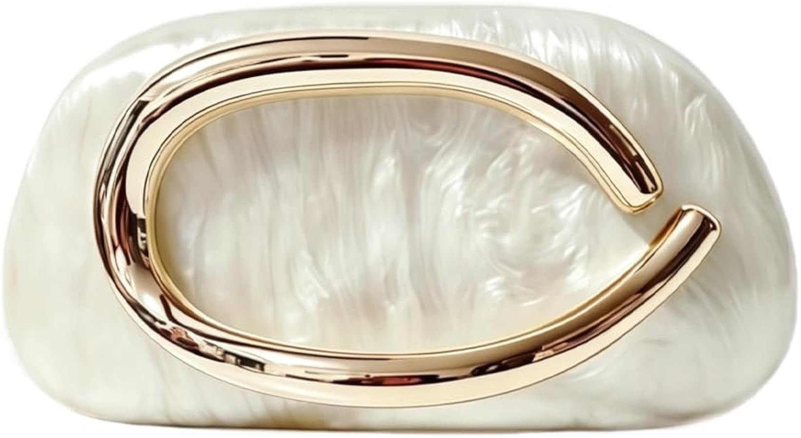 Acrylic Clutch Purse for Women Classic Round Acrylic Evening Handbag Vintage Metal Handlebars Bag... | Amazon (US)