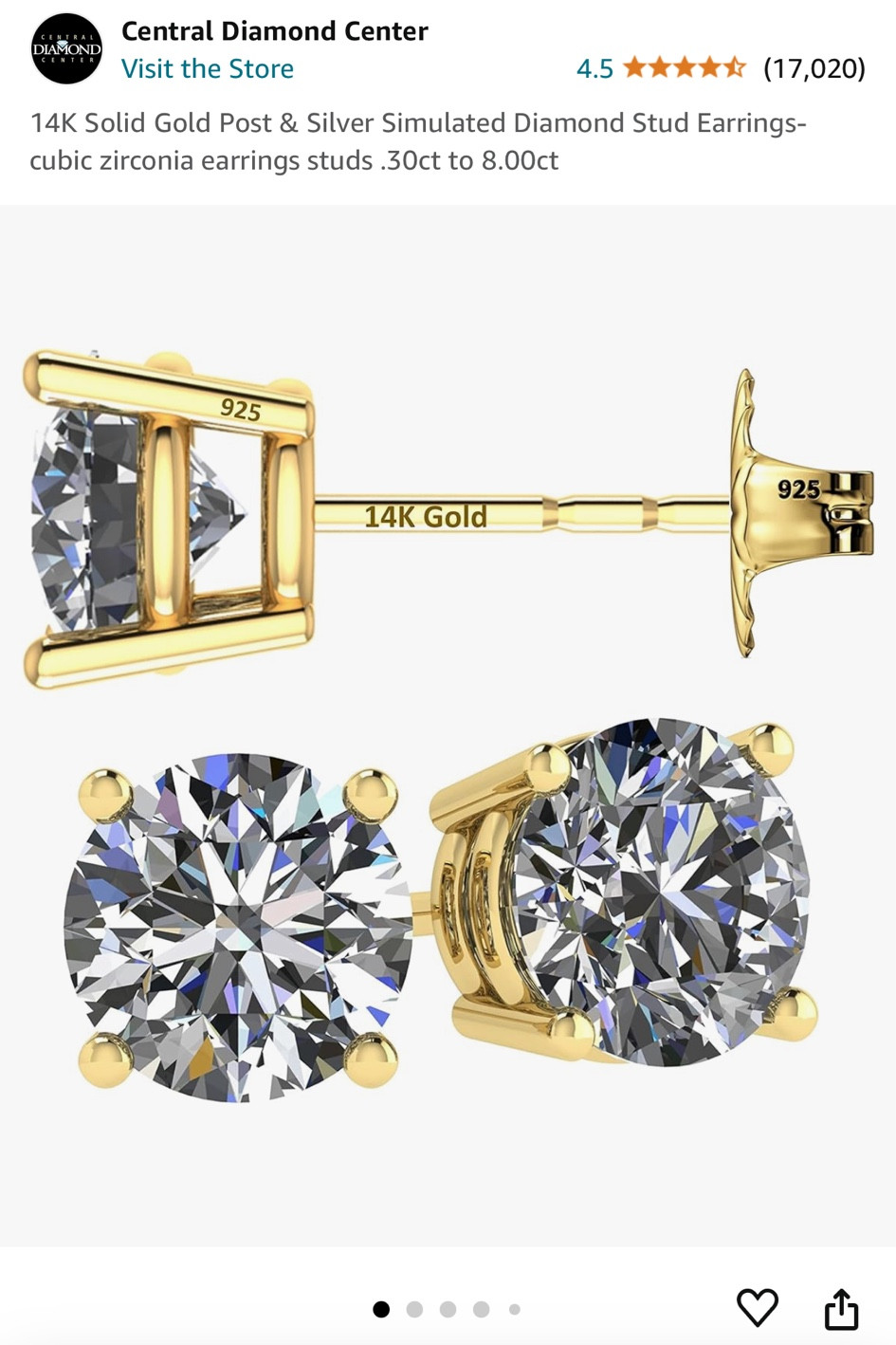 Amazon find! 14k gold CZ stud earrings. Over 17k reviews!! Perfect everyday staple earring or glam it up for a night out!
#amazonfind

#LTKWedding