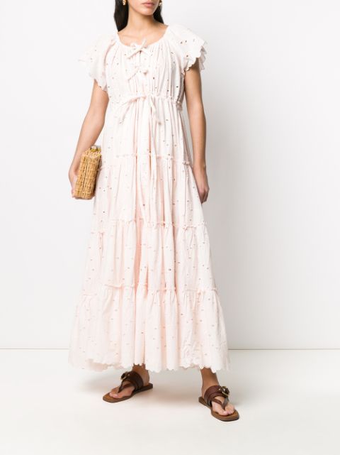 tiered cotton maxi dress | Farfetch (US)