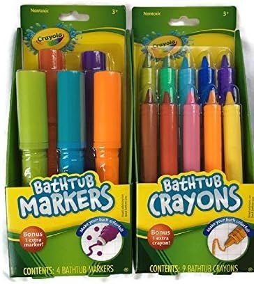 Crayola Bathtub Markers with 1 Bonus Extra Markers AND Crayola Bathtub Crayons with 1 Bonus Extra... | Amazon (CA)