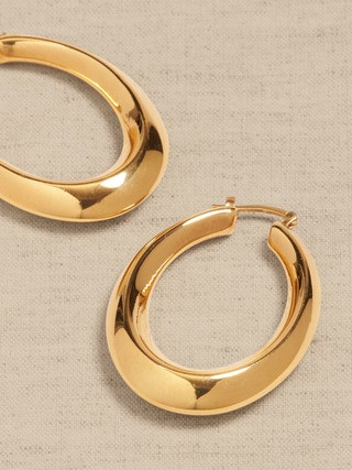 Ravena Oval Hoop Earrings | Aureus + Argent | Banana Republic (US)