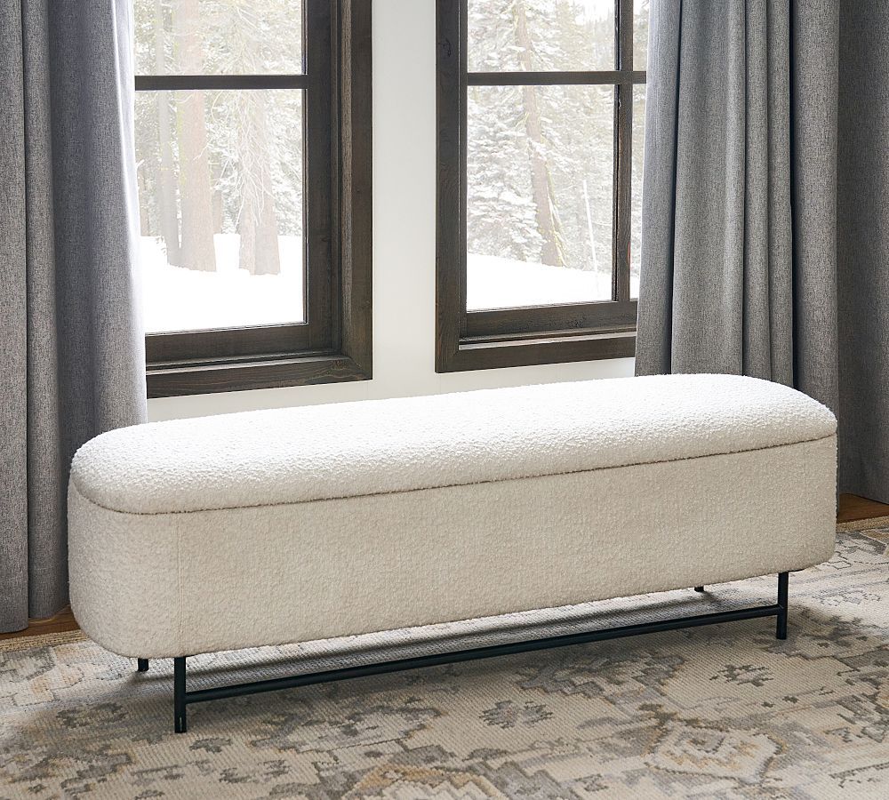 Melrose Upholstered Storage Bench | Pottery Barn (US)