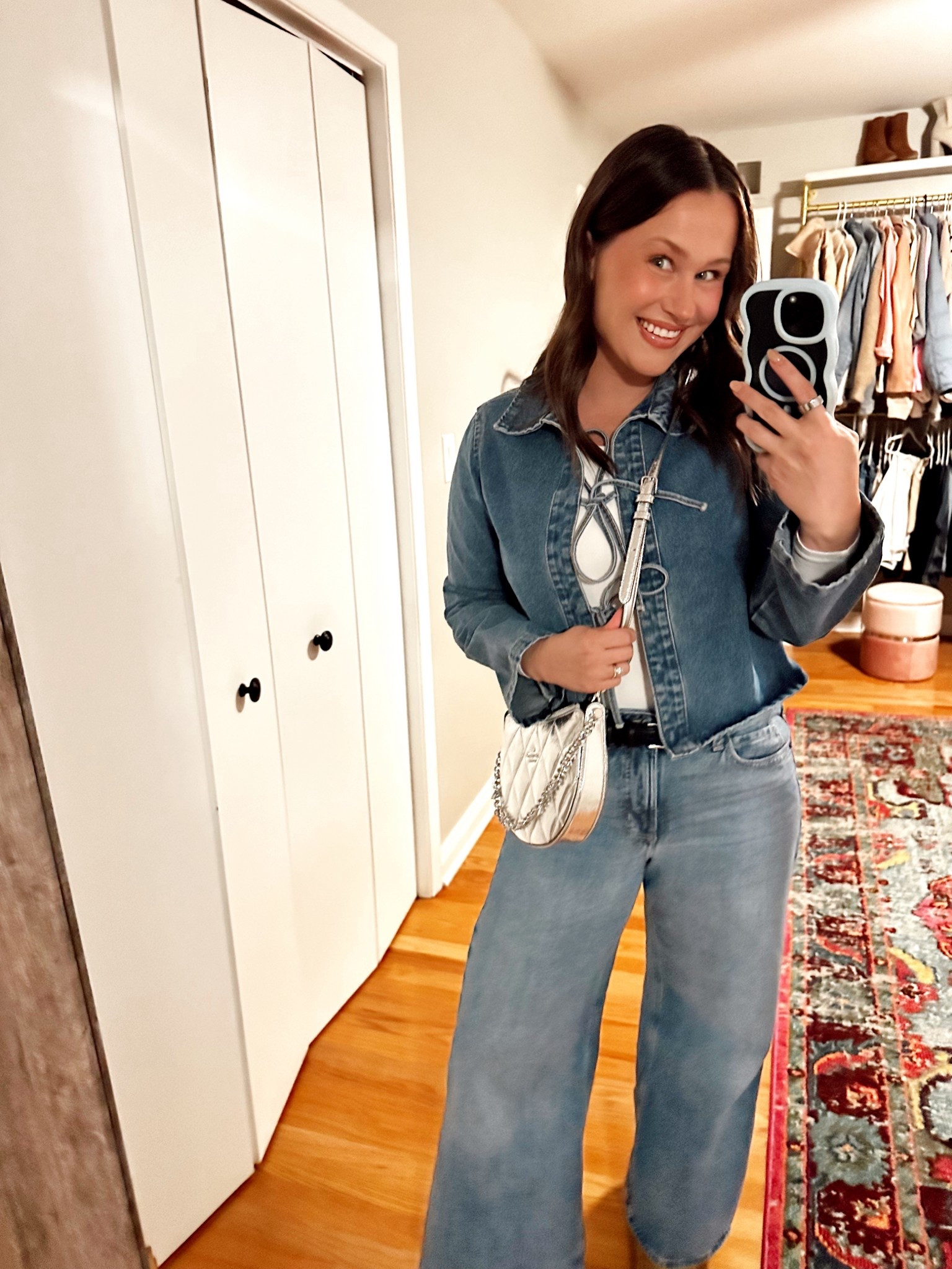 My favorite Canadian tuxedo / this denim jacket is an Amazon find, these are the best wide leg jeans and so affordable! Also linked some of my favorite boots to wear for fall that are perfect for wide leg denim! #falloutfit #denim #fallshoes #booties #westernboots #amazonfashion 

#LTKSaleAlert #LTKShoeCrush #LTKFindsUnder50
