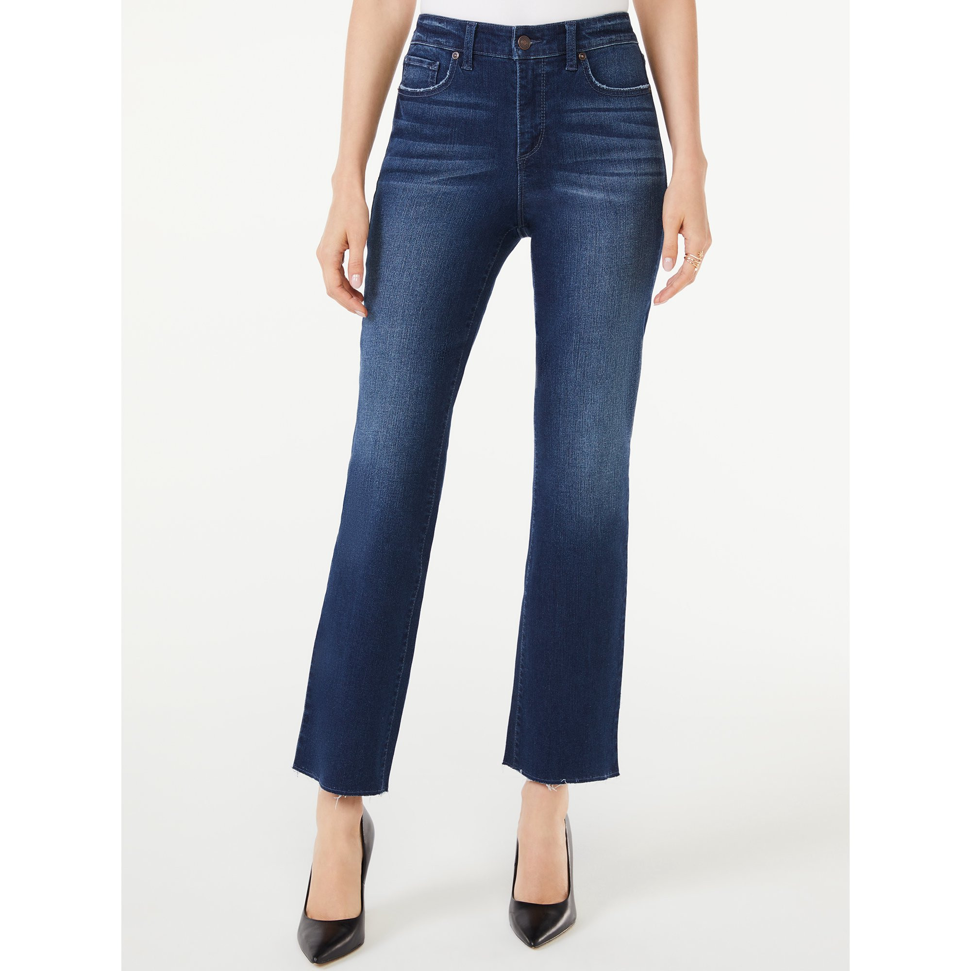 Scoop Women's Ankle Crop Flare Jeans | Walmart (US)