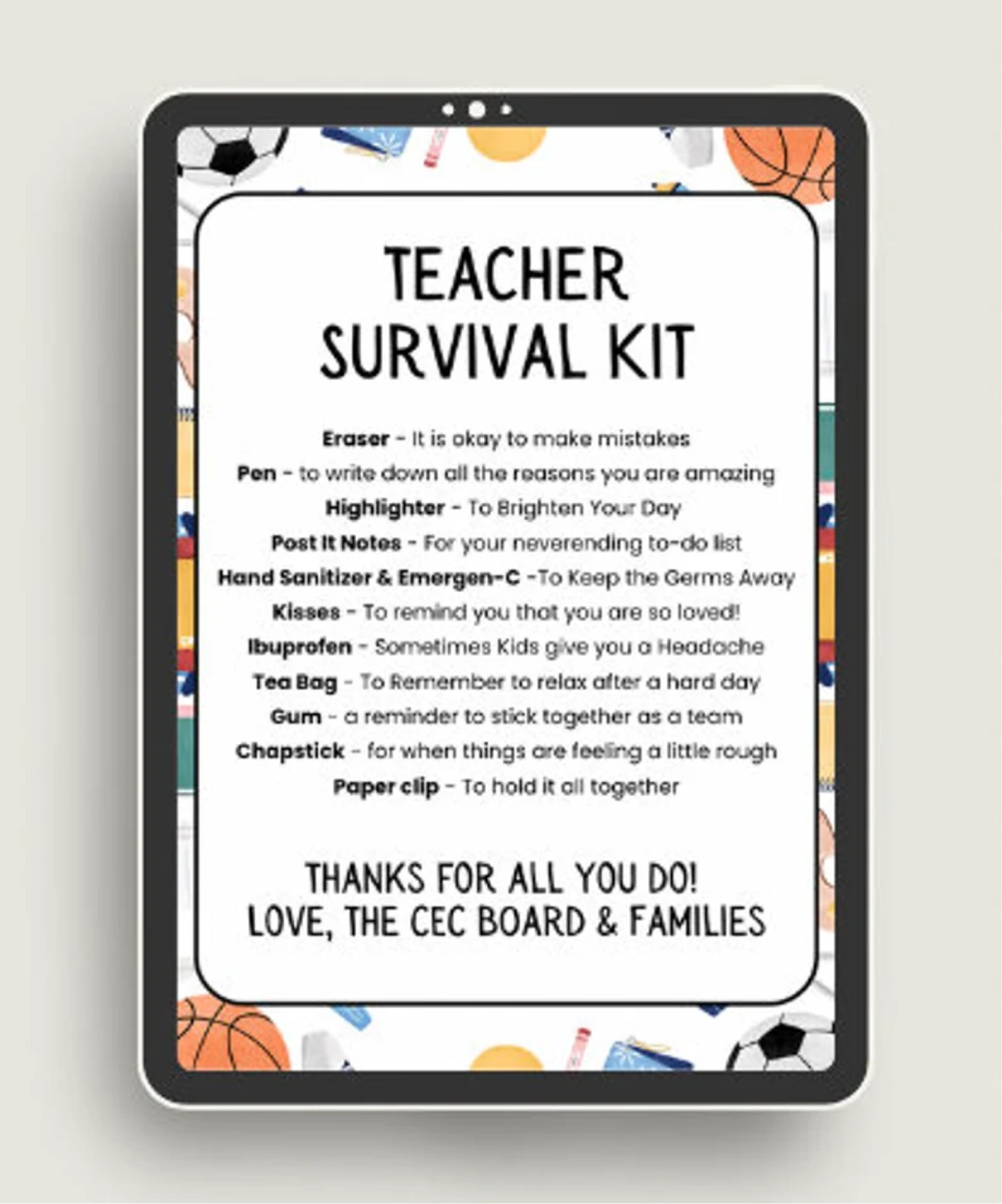 Teacher Survival Kit PDF Digital Download | Editable Printable Teacher Appreciation Gift | Back to School Essentials Teacher Present


#LTKKids #LTKBacktoSchool #LTKSeasonal