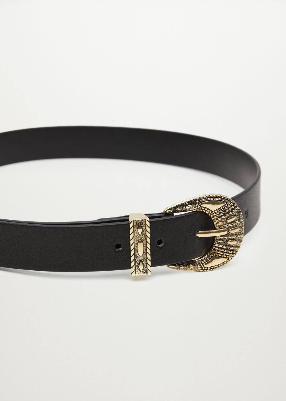 Embossed buckle belt -  Women | Mango USA | MANGO (US)