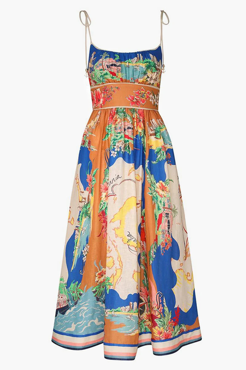 Nautical Map Alight Picnic Dress | Tuckernuck (US)