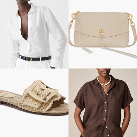 Super chic neutral spring pieces are classics for your spring/summer wardrobe! Linen on sale too!

#springoutfit #sandals #traveloutfit #springblouse #springhandbag #linenblouse 

#LTKSeasonal #LTKsalealert #LTKover40