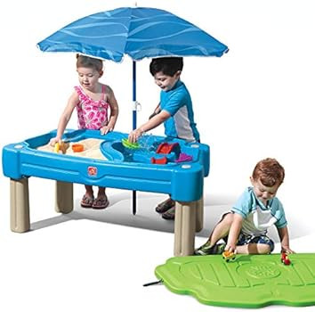 Step2 Cascading Cove Sand & Water Table with Umbrella | Kids Sand & Water Play Table with Umbrell... | Amazon (US)