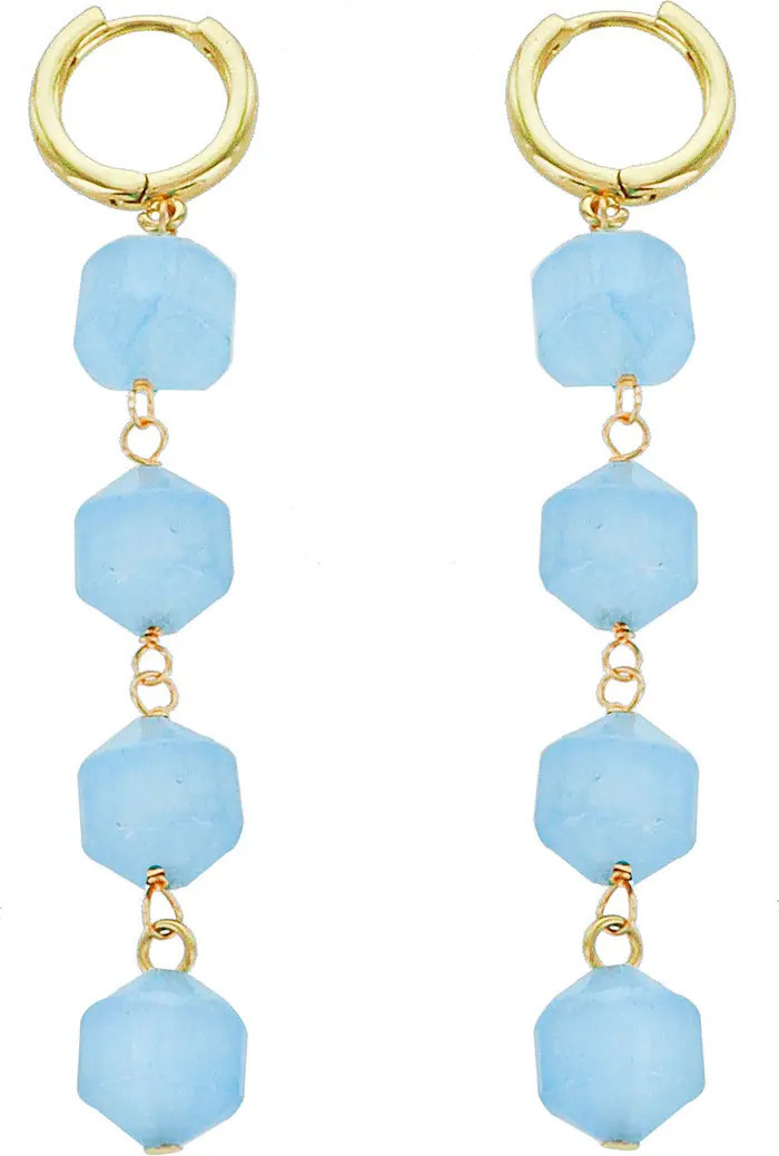 Agate Drop Hoop Earrings | Nordstrom